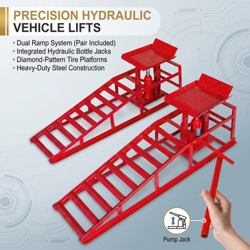 Metal car ramp - car, height